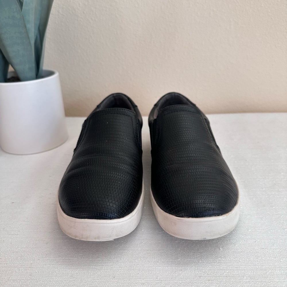 Dr. Scholl’s Black Snake Skin Texture Leather Casual Sneakers Women’s 7M - Picture 4 of 12